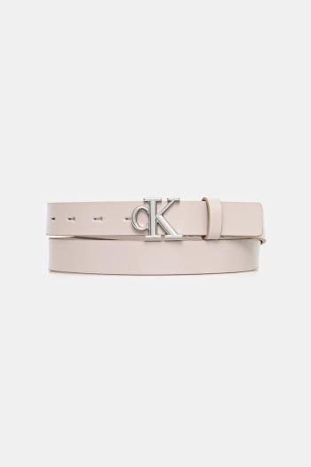 Kožený opasok Calvin Klein ružová farba, LV04K7017G