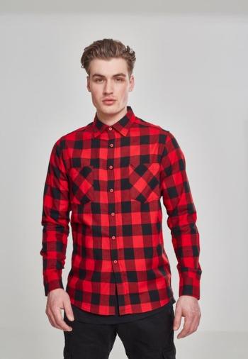 Urban Classics Checked Flanell Shirt blk/red - 3XL