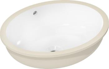 Zápustné umývadlo Hansgrohe Xuniva D 45x35 cm bez otvoru pre batériu, s prepadom 60152450