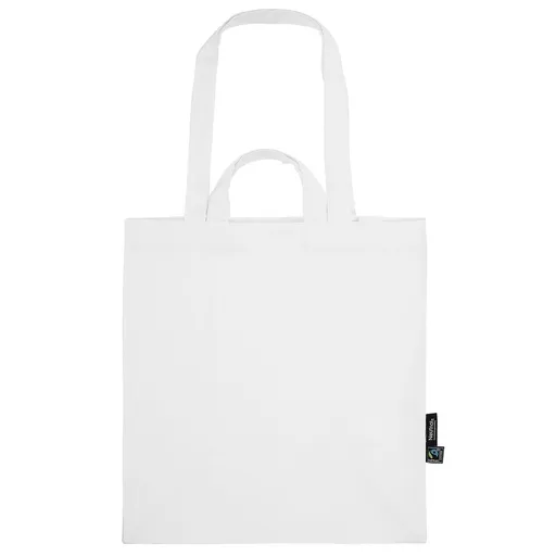 Neutral Nákupná taška so 4 uškami z organickej Fairtrade bavlny - Biela