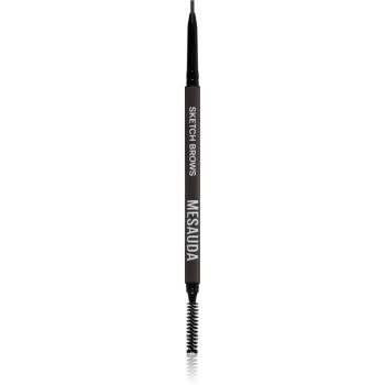 Mesauda Milano Sketch Brows automatická ceruzka na obočie s kefkou odtieň 104 Dark 0,09 g