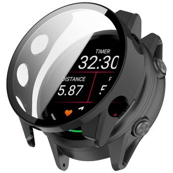 PC FULL COVER Plastový kryt so sklom pre Garmin Forerunner 570 47mm čierny