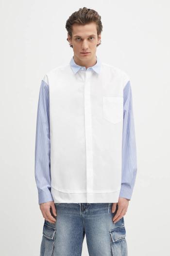 Bavlnená košeľa AMBUSH Layered Shirt biela farba, voľný strih, s klasickým golierom, 12115296