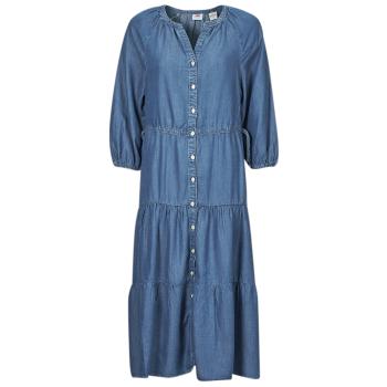 Levis  CECILE MIDI DRESS  Dlhé šaty Modrá