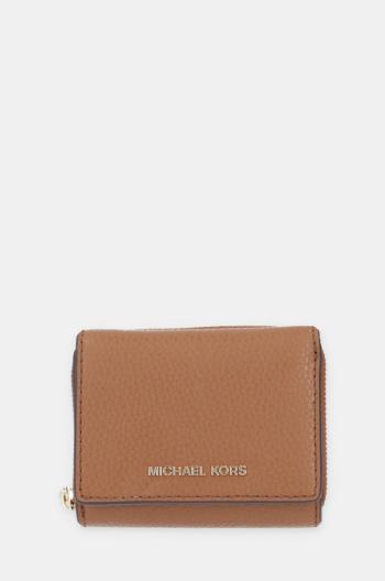 Kožená peňaženka MICHAEL Michael Kors dámska, hnedá farba, 32S4G8ED8L