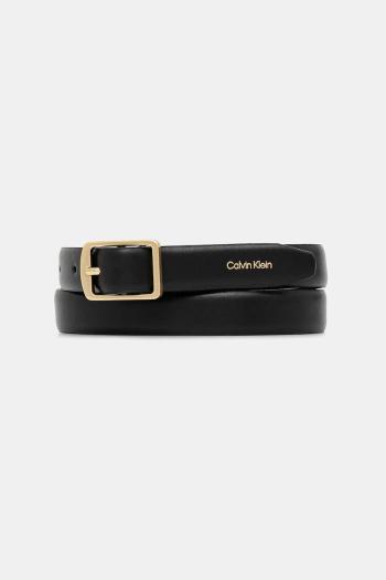 Kožený opasok Calvin Klein čierna farba, LV04F7036G