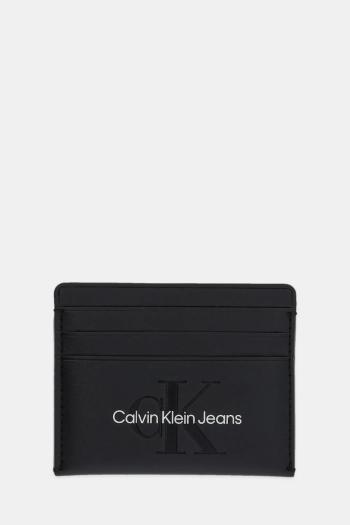 Puzdro na karty Calvin Klein Jeans čierna farba