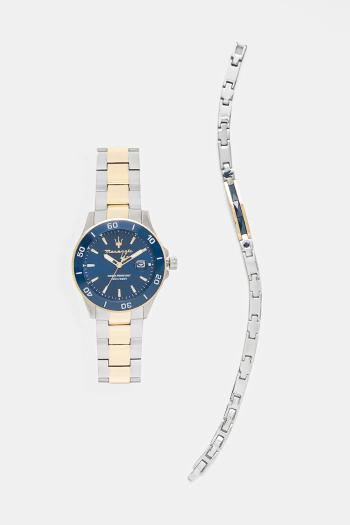 Hodinky a náramok Maserati strieborná farba, R8873600007
