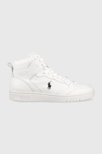 Kožené tenisky Polo Ralph Lauren Polo Crt biela farba, 809877680001