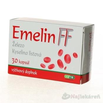 Emelin FF výživový doplnok s obsahom železa a kyseliny listovej 30ks