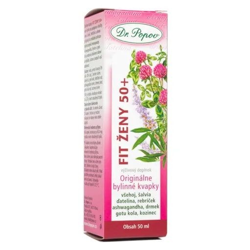 DR.POPOV Fit ženy 50+ originálne bylinné kvapky 50 ml