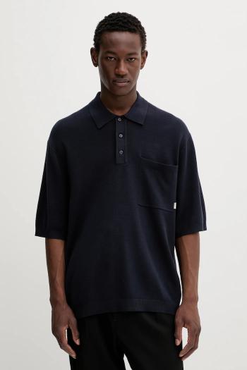 Polo tričko Calvin Klein pánske, tmavomodrá farba, jednofarebné, LV04LC331G