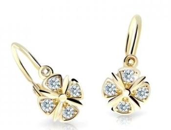 Cutie Diamonds Detské náušnice zo žltého zlata s diamantmi C2245-10-10-X-1-D