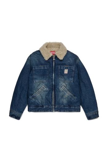 Detská bavlnená bunda Diesel JOMOX-FUR JACKET modrá farba, J02506