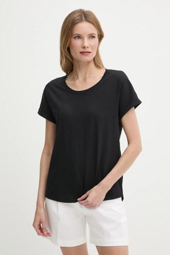 Bavlnené tričko United Colors of Benetton dámske, čierna farba, 3BVXD109F