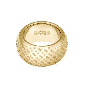 Hugo Boss Výrazný pozlátený prsteň pre ženy 1580589 58 mm