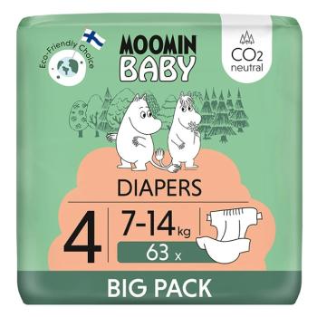 MOOMIN BABY 4 Eko plienky maxi 7-14 kg 63 kusov