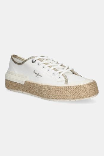 Tenisky Pepe Jeans SAMOI MIX biela farba, PLS31595