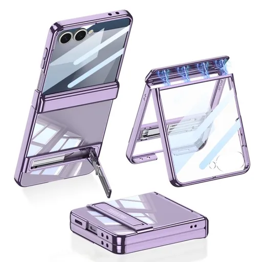 GKK PHANTOM Ochranný kryt so stojanom pre Samsung Galaxy Z Flip7 5G fialový