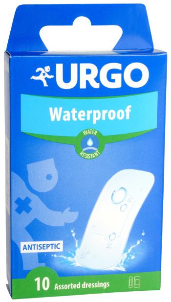 URGO Waterproof Náplasť antiseptická, vodeodolná, priehľadná, 2 veľkosti 10 ks