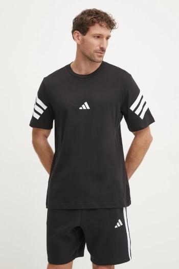 Bavlnené tričko adidas Future Icons pánske, čierna farba, s potlačou, JD4877