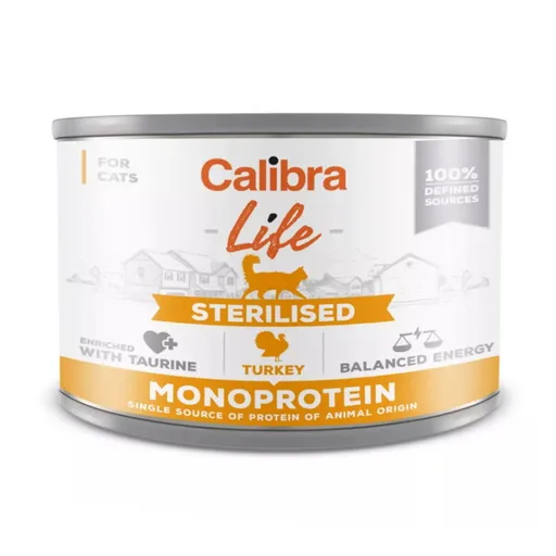 CALIBRA Life konzerva Sterilised Turkey pre mačky 200 g