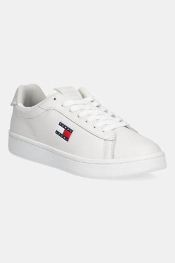 Kožené tenisky Tommy Jeans ARCHIVE' 98 biela farba, EN0EN02815