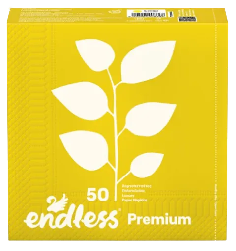 ENDLESS PREMIUM - Dvojvrstvové papierové obrúsky yellow, 50 ks