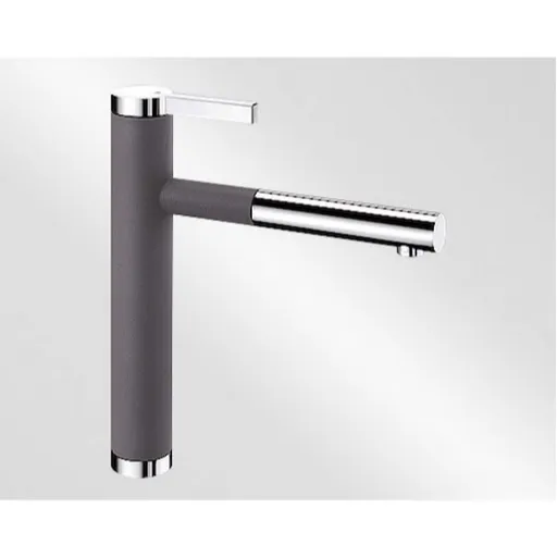 Blanco Linee - S drezová batéria s vyťahovacou sprškou šedá skala / chróm 518804