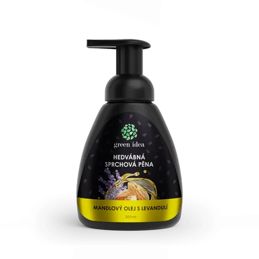 Hodvábna sprchová pena – mandľový olej s levanduľou 300 ml – Green idea