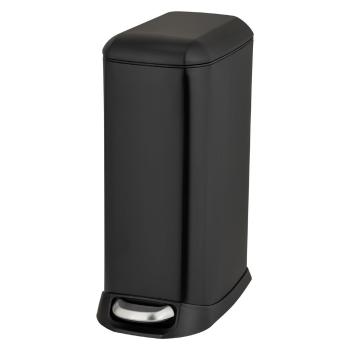 Matt fekete acél pedálos szemetes 20 l Design – Wenko