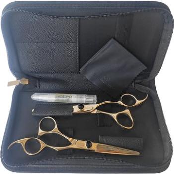 OLIVIA GARDEN Súprava kaderníckych nožníc SilkCut Black & Gold (5414343001436)