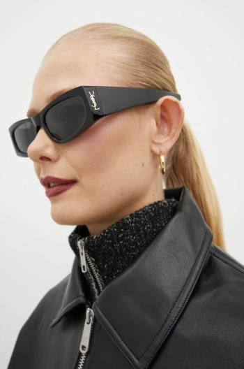 Slnečné okuliare Saint Laurent dámske, čierna farba, SL M140