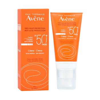 Avène Ochranný pleťový krém pre suchú a citlivú pleť bez parfumácie SPF50+ (Very High Protection Cream) 50 ml