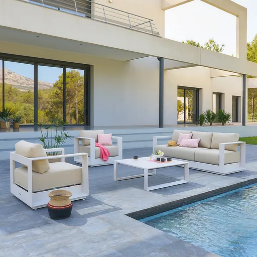 Hliníková zostava pre 5 osôb MADRID (cappuccino)