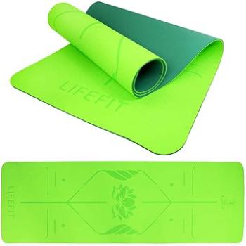 LIFEFIT YOGA MAT LOTOS DUO, 183 × 58 × 0,6 cm, zelená (4891223132250)