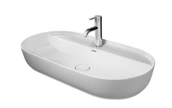 DURAVIT - Luv Umývadlo na dosku, 80x40 cm, s 1 otvorom, DuraCeram, s WonderGliss, alpská biela 03808000001