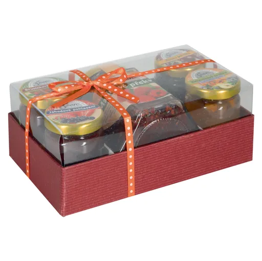 PEČENÝ ČAJ Darčeková kazeta 1 x 275 ml a 4 x 60 ml, poškodený obal