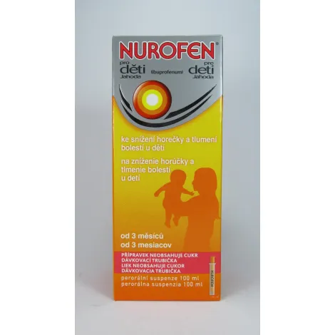 Nurofen pre deti perorálna suspenzia jahoda 100 ml