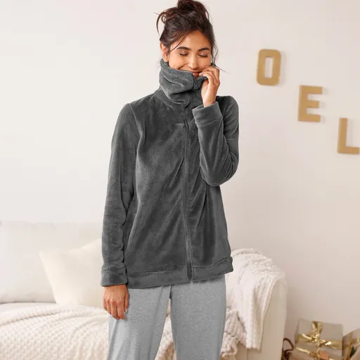 Fleecová bunda na zips