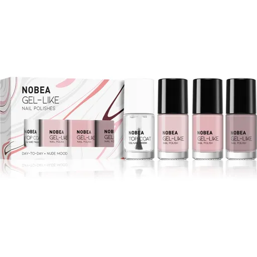 NOBEA Day-to-Day 4-Piece Gel-like Nail Polish set sada lakov na nechty Nude mood