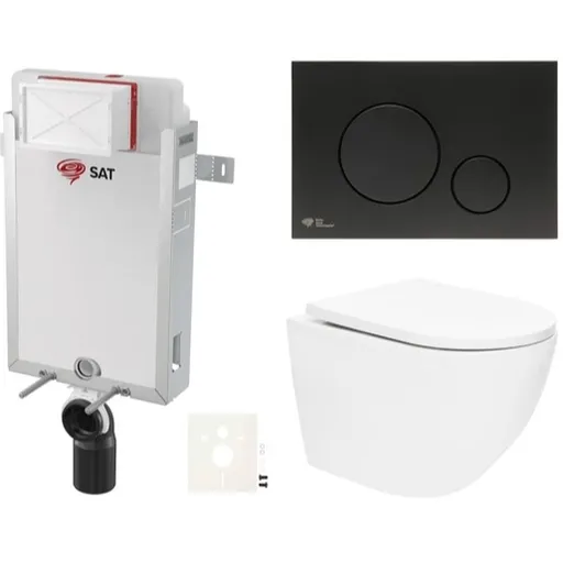 Závesný wc set SAT na zamurovanie vírové splachovanie SIKOSZTOR6768