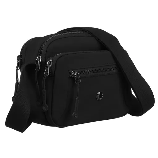 Lekka listonoszka damska z poliestru w czarnym kolorze - Peterson