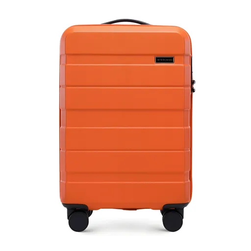 Kabínový kufor z ABS s oranžovými horizontálnymi pruhmi 56-3A-101-55