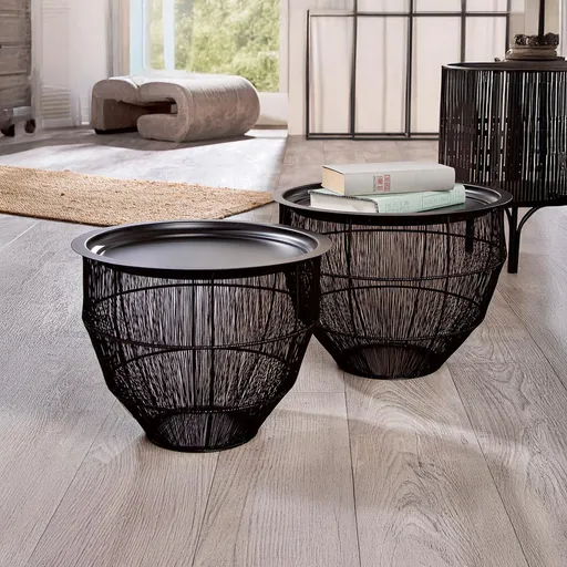 Gilde Kulaté odkládací stolky Strive, sada 2 ks