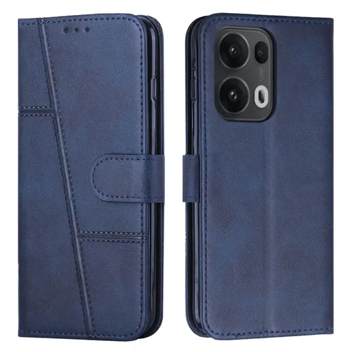 STITCHED Peňaženkový kryt pre Oppo Reno13 Pro 5G modrý
