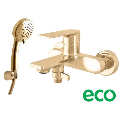 Vaňová batéria RAV SLEZÁK Nil so sprchovacím setom 150 mm zlatá NL154.5/1Z