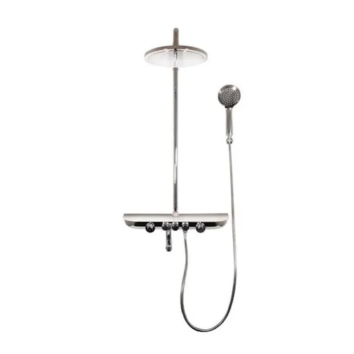 Vaňová batéria RAV Slezák s poličkou biela / chróm MU253.5/4SB