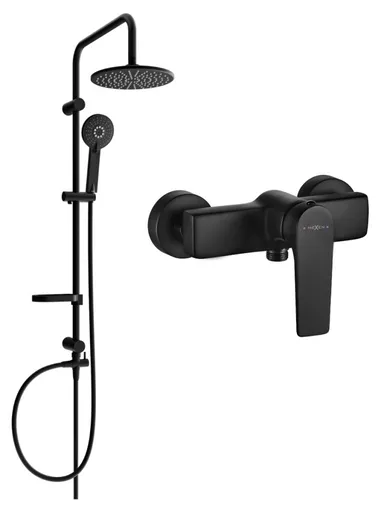 MEXEN/S - Carl sprchový stĺp vrátane sprchovej batérie Lynx, čierna 745940240-70