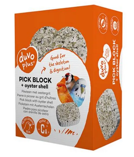 Blok DUVO+ s ustricovým gritom pre vtáky 200g - 7,2x9,7x3,5cm